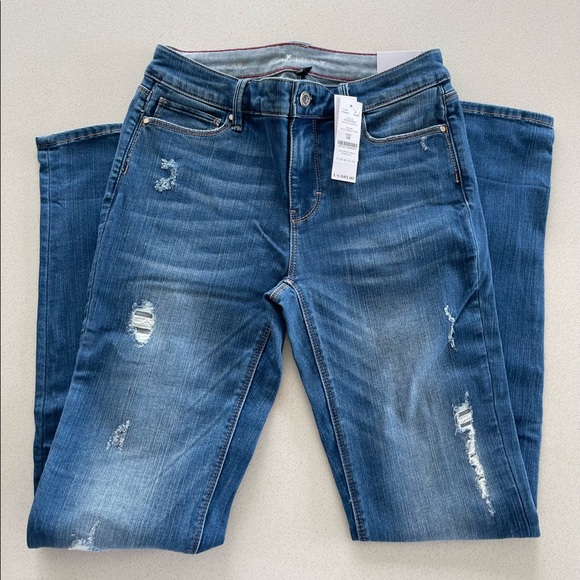 Mid-Rise Destructed Skinny Ankle Jeans NWOT - Picture 6 of 7